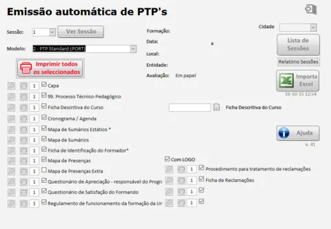 Sistema para criação do dossier técnico-pedagógico